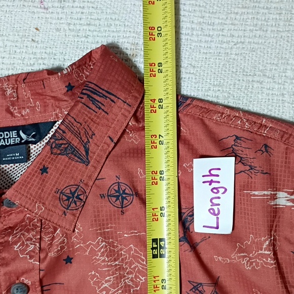 NWT Eddie Bauer Bruschetta Vista Fishing Island Life Button Down Mens Size Med - Picture 8 of 10